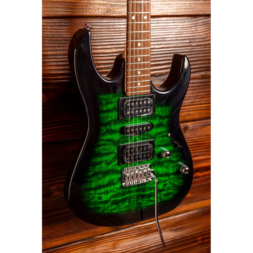 Ibanez Ibanez Gio GRX70QA Electric Guitar, Transparent Emerald Burst