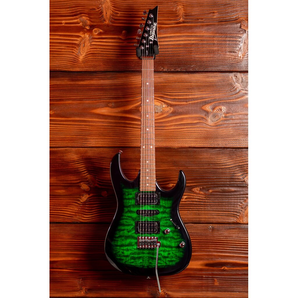 Ibanez Ibanez Gio GRX70QA Electric Guitar, Transparent Emerald Burst