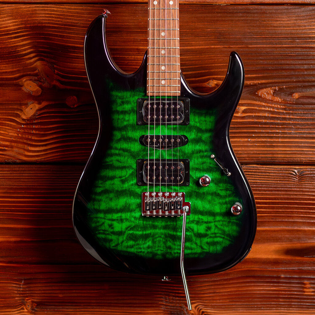 Ibanez Ibanez Gio GRX70QA Electric Guitar, Transparent Emerald Burst