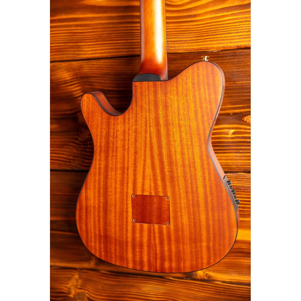 Ibanez Ibanez FRH10N Thinline Nylon Acoustic-Electric Guitar, Brown Sunburst Flat