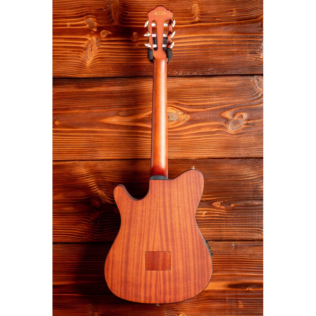 Ibanez Ibanez FRH10N Thinline Nylon Acoustic-Electric Guitar, Brown Sunburst Flat