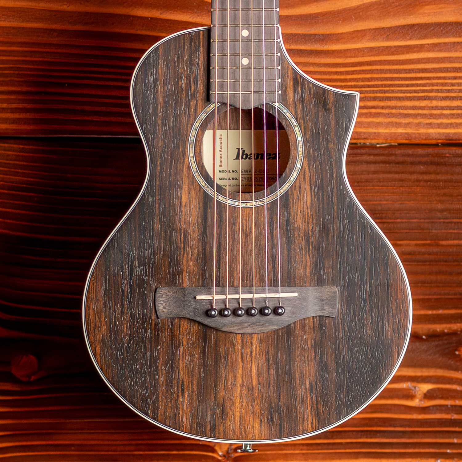 Ibanez Acoustic Piccolo Guitar, Dark Brown Open Pore - Music Freqs