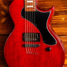 ESP/LTD LTD EC-201 Flat Top Electric Guitar, See Thru Black Cherry