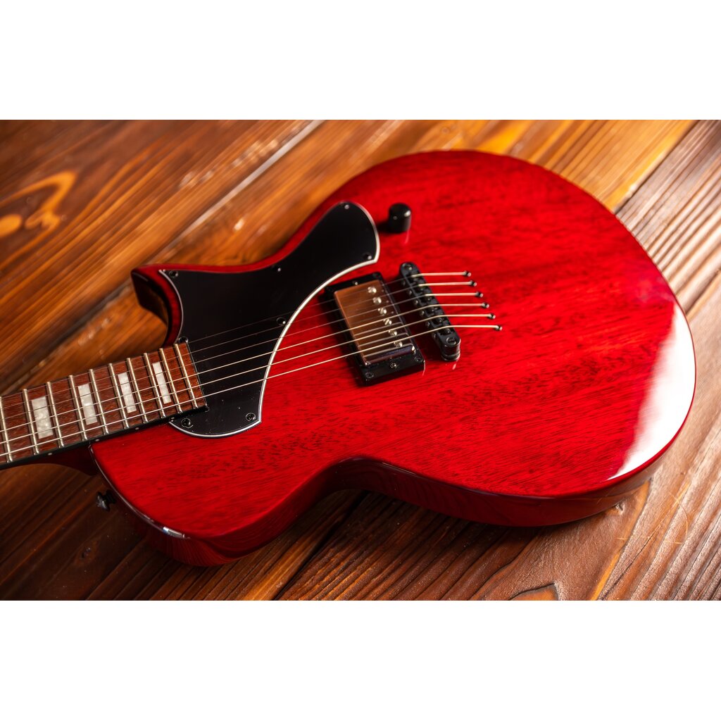 ESP/LTD LTD EC-201 Flat Top Electric Guitar, See Thru Black Cherry