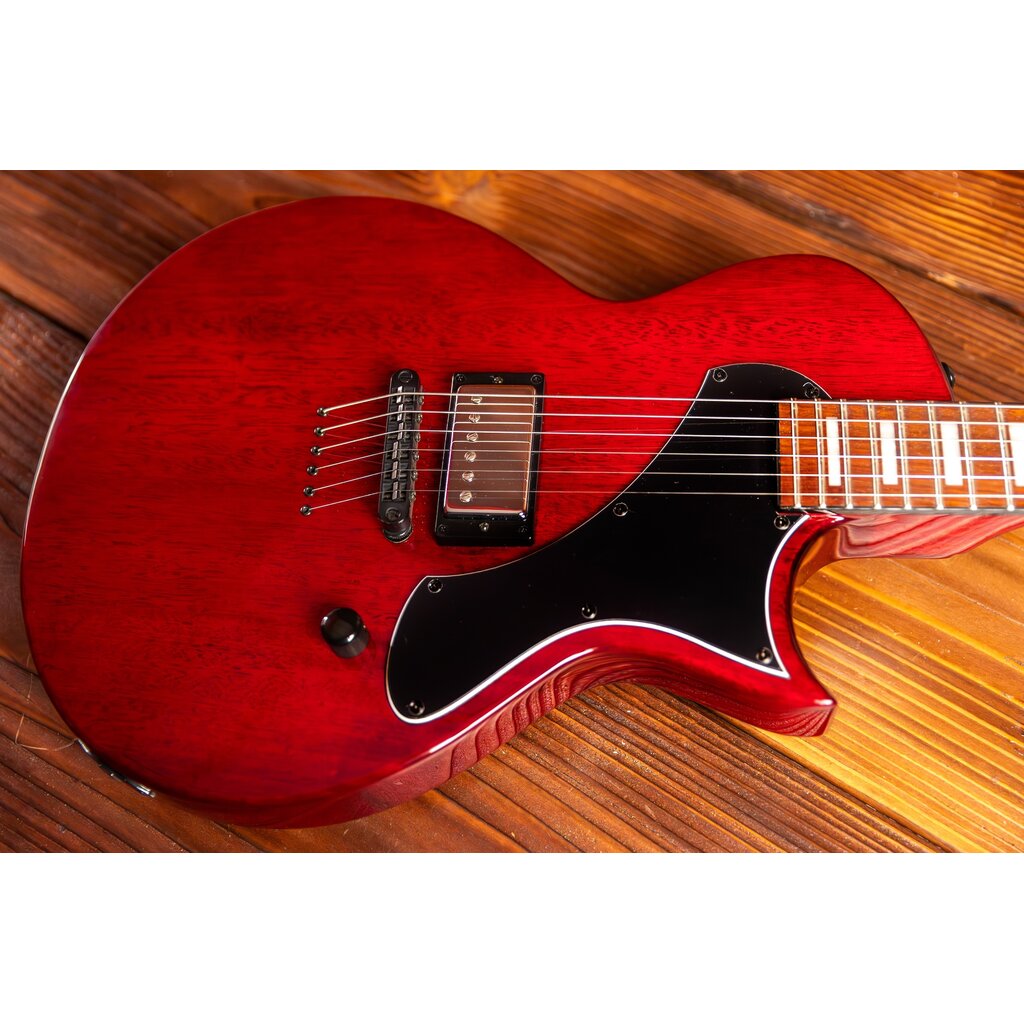 ESP/LTD LTD EC-201 Flat Top Electric Guitar, See Thru Black Cherry