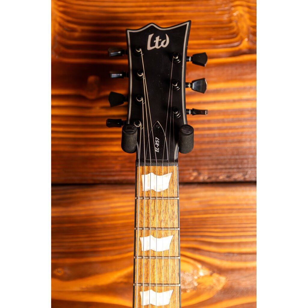 ESP/LTD LTD EC-257 7-String Electric Guitar, Black Satin