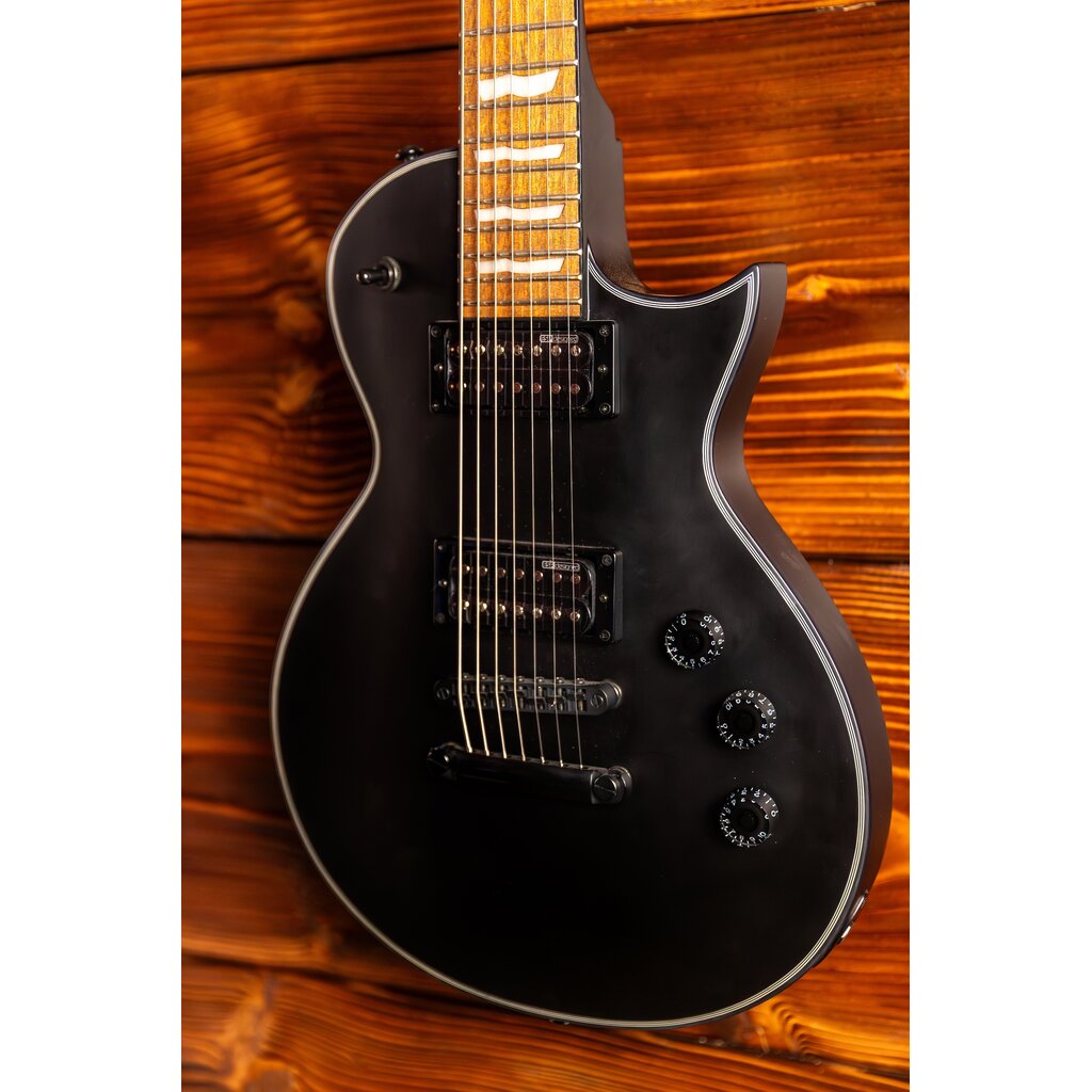 ESP/LTD LTD EC-257 7-String Electric Guitar, Black Satin