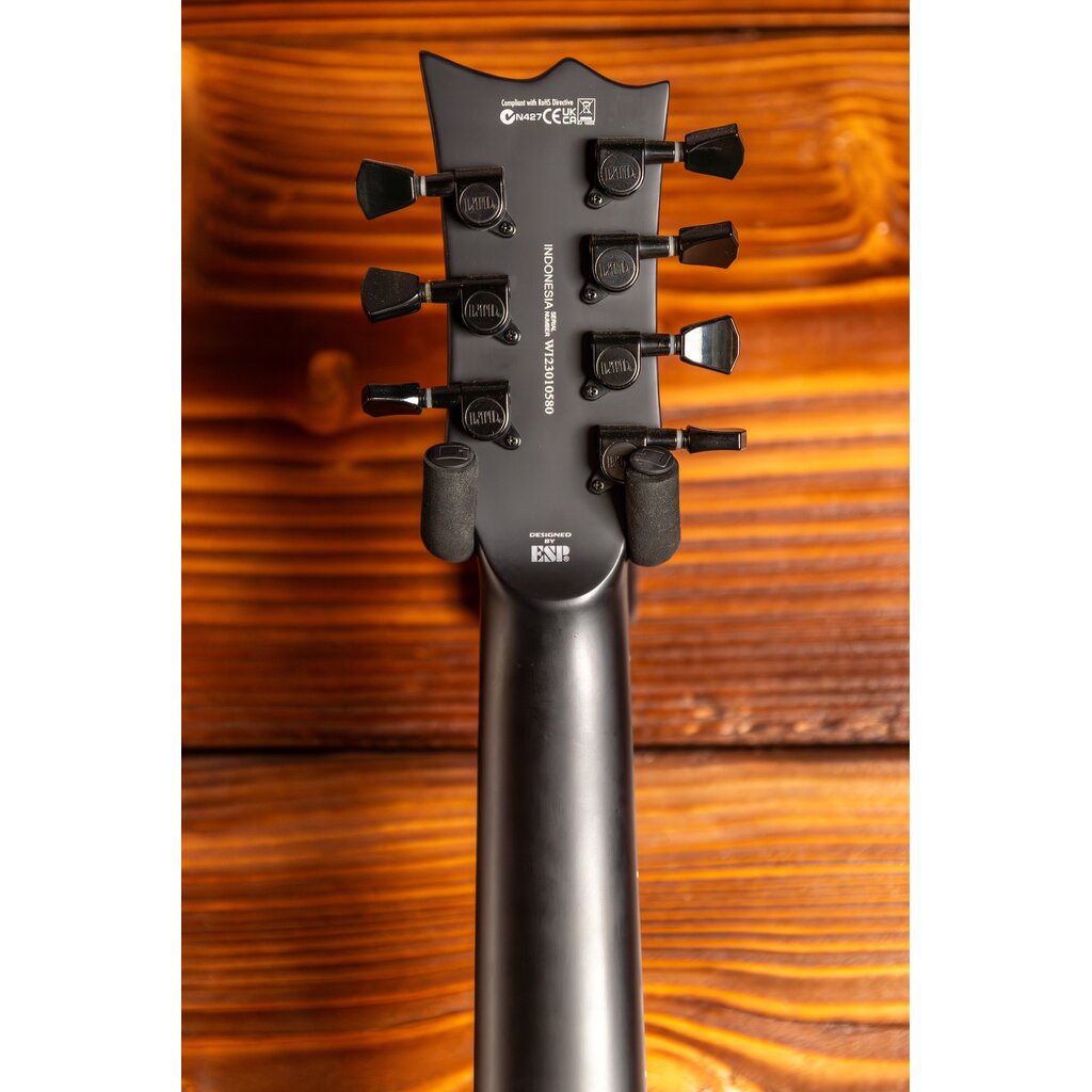 ESP/LTD LTD EC-257 7-String Electric Guitar, Black Satin