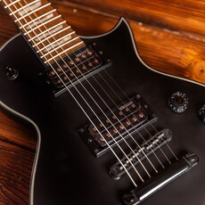 ESP/LTD LTD EC-257 7-String Electric Guitar, Black Satin