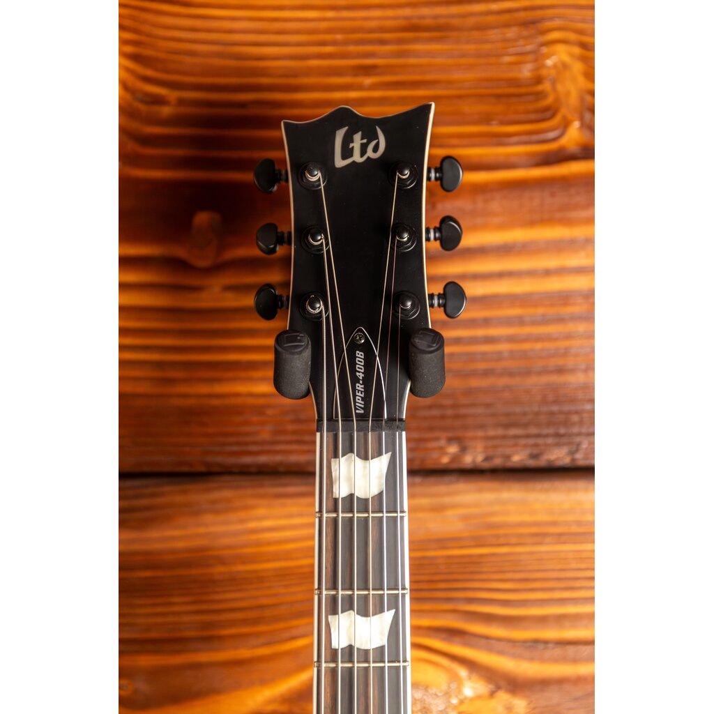 ESP/LTD LTD Viper-400 Baritone Electric Guitar, Black Satin