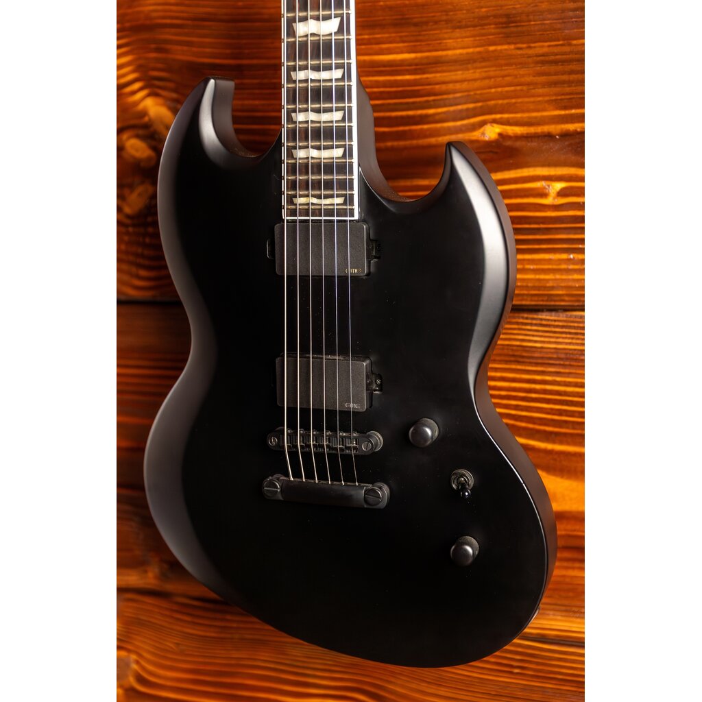 ESP/LTD LTD Viper-400 Baritone Electric Guitar, Black Satin