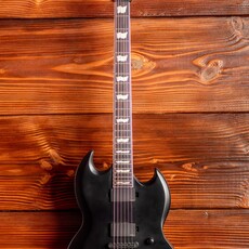 ESP/LTD LTD Viper-400 Baritone Electric Guitar, Black Satin