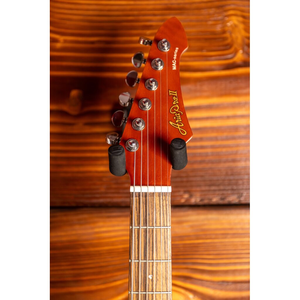 Aria Aria Pro II MAC DLX Electric Guitar, Brown
