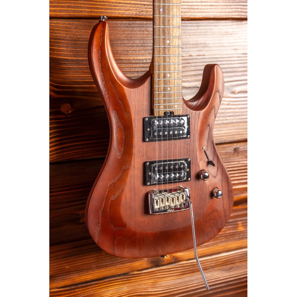 Aria Aria Pro II MAC DLX Electric Guitar, Brown