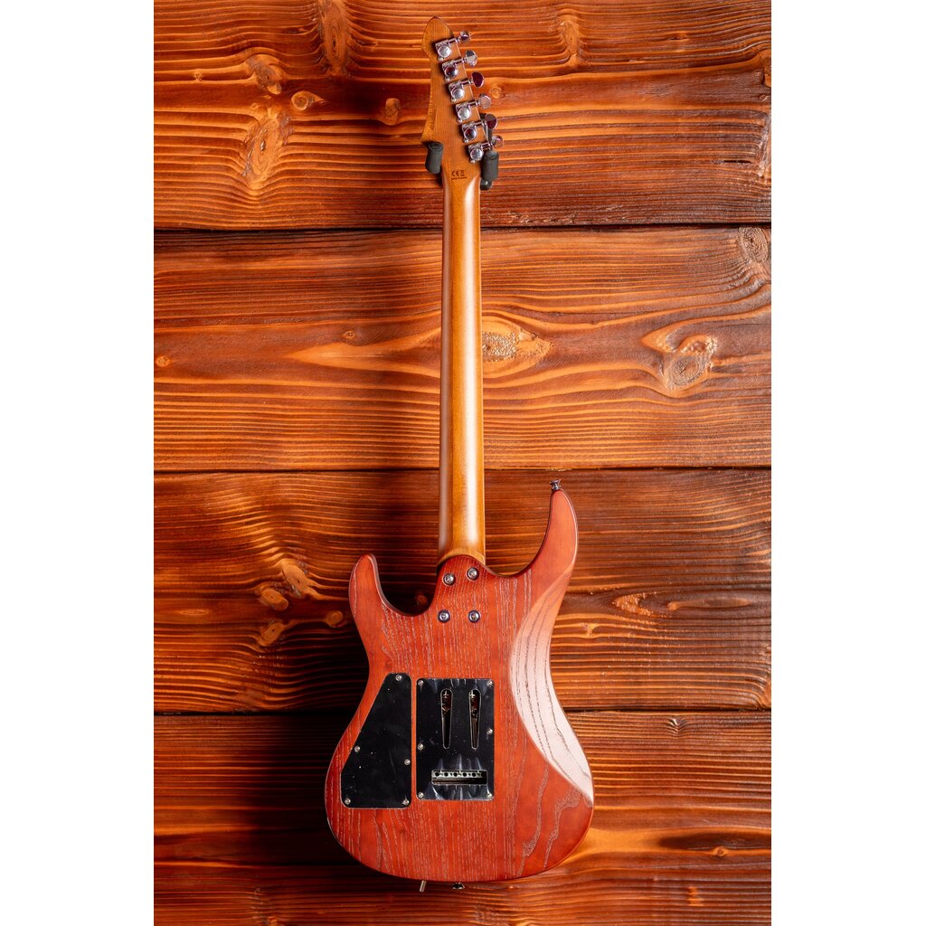 Aria Aria Pro II MAC DLX Electric Guitar, Brown