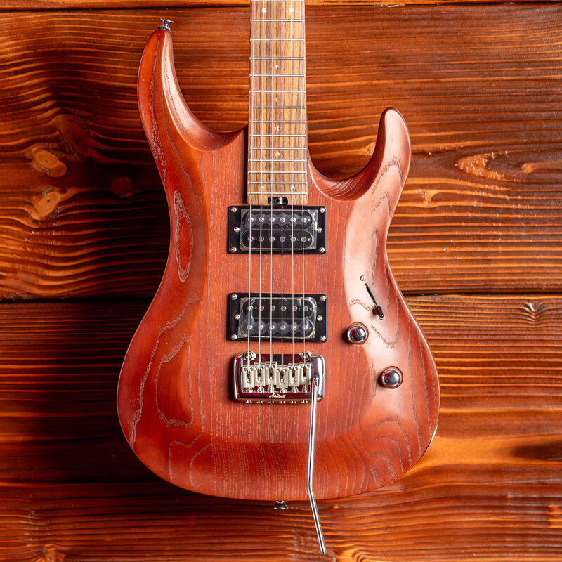 Aria Aria Pro II MAC DLX Electric Guitar, Brown