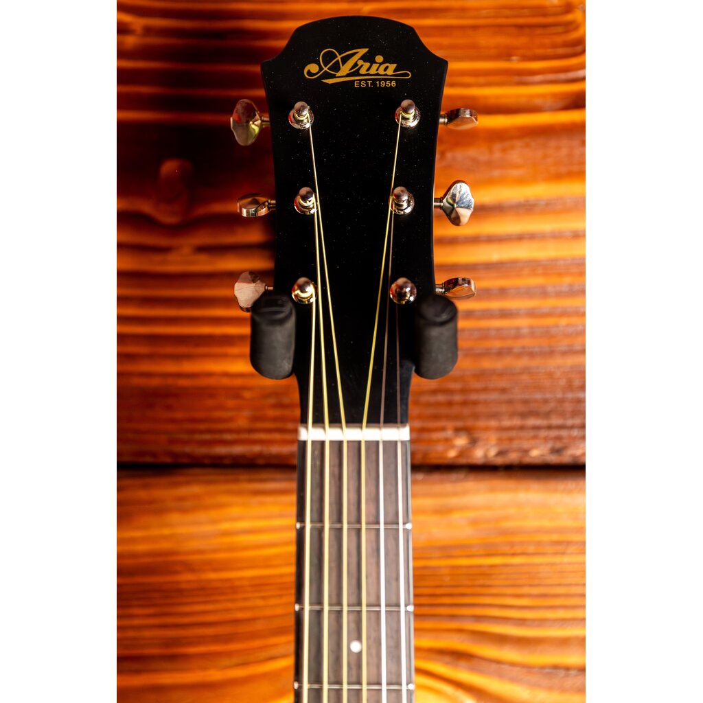 Aria Aria 151 Lil’ Aria Short-Scale Acoustic Guitar, Black