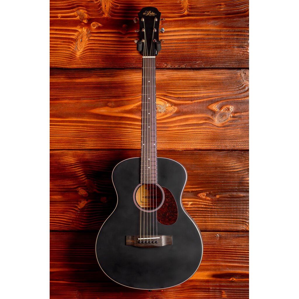 Aria Aria 151 Lil’ Aria Short-Scale Acoustic Guitar, Black