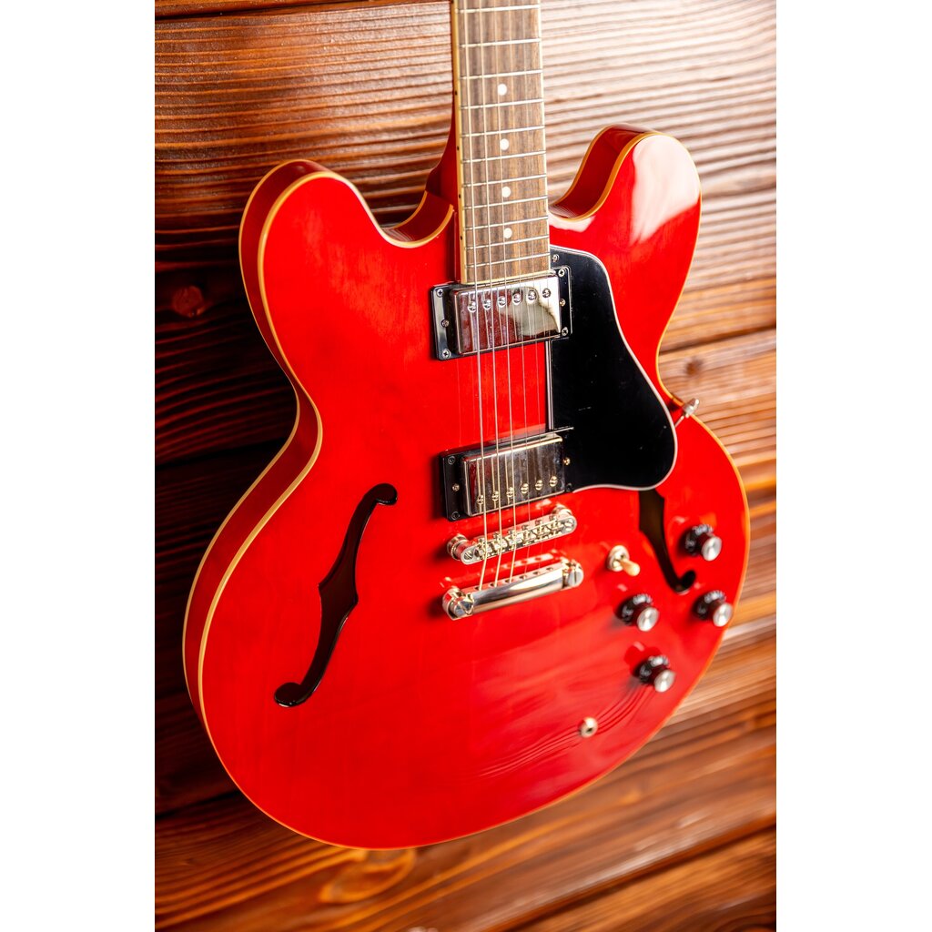 Epiphone Epiphone ES-335 Semi-Hollow Electric Guitar, Cherry (In-Store Pickup Only)