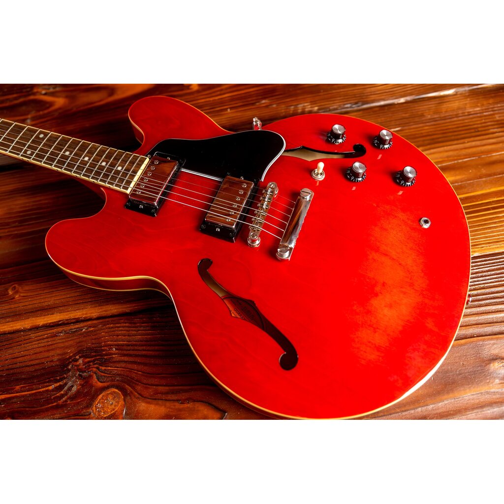 Epiphone Epiphone ES-335 Semi-Hollow Electric Guitar, Cherry (In-Store Pickup Only)