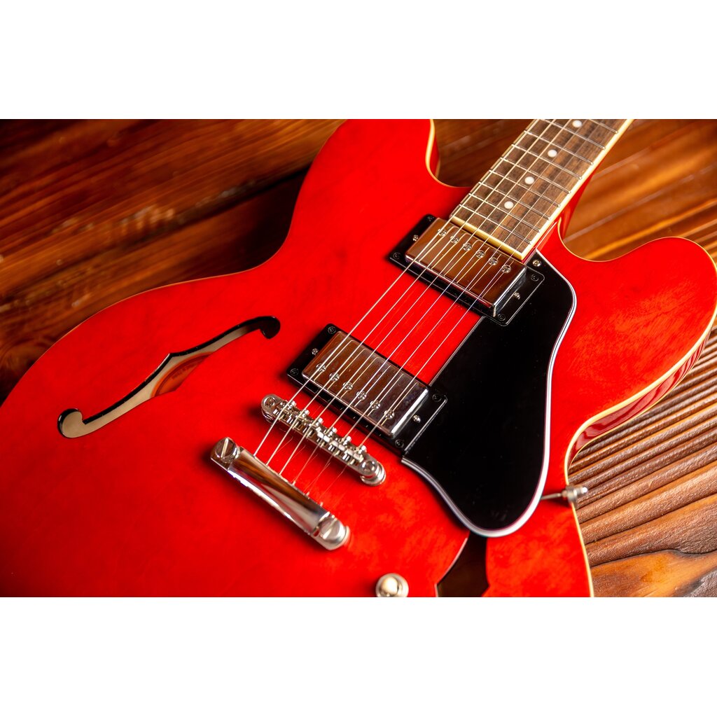 Epiphone Epiphone ES-335 Semi-Hollow Electric Guitar, Cherry (In-Store Pickup Only)