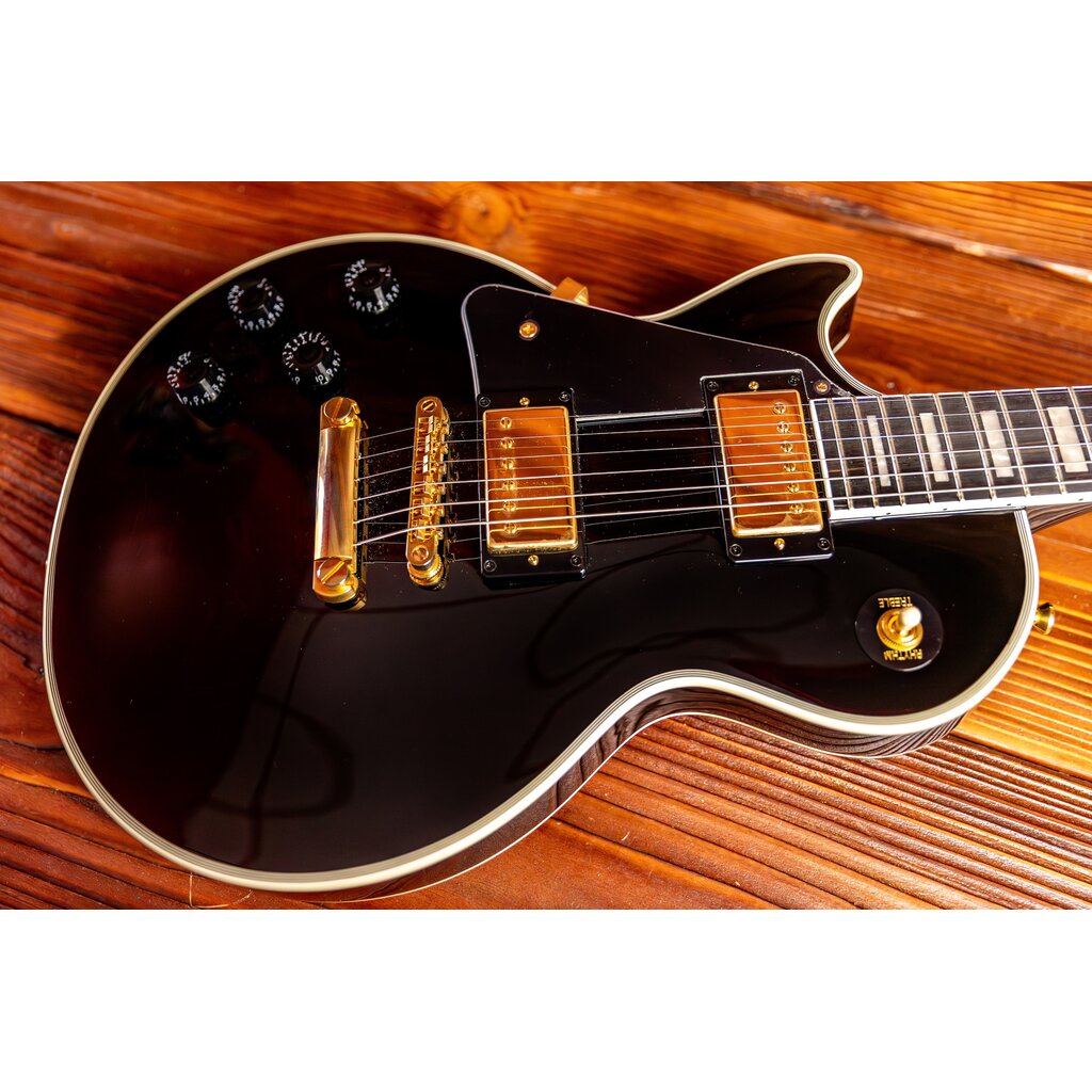 Epiphone Epiphone Les Paul Custom Left-Handed Electric Guitar, Ebony (In-Store Pickup Only)