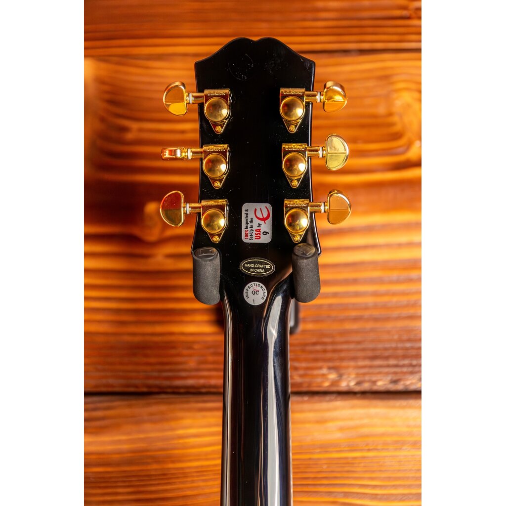 Epiphone Epiphone Les Paul Custom Left-Handed Electric Guitar, Ebony (In-Store Pickup Only)