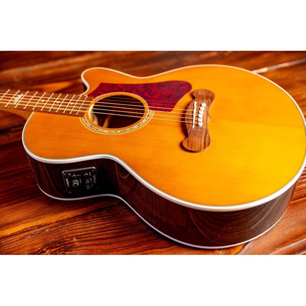 Epiphone Epiphone J-200 EC Studio Parlor Acoustic-Electric Guitar, Vintage Natural (In-Store Pickup Only)