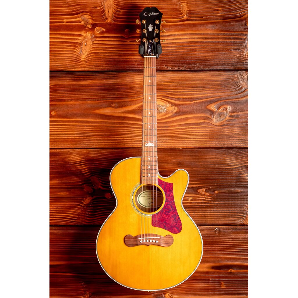 Epiphone Epiphone J-200 EC Studio Parlor Acoustic-Electric Guitar, Vintage Natural (In-Store Pickup Only)