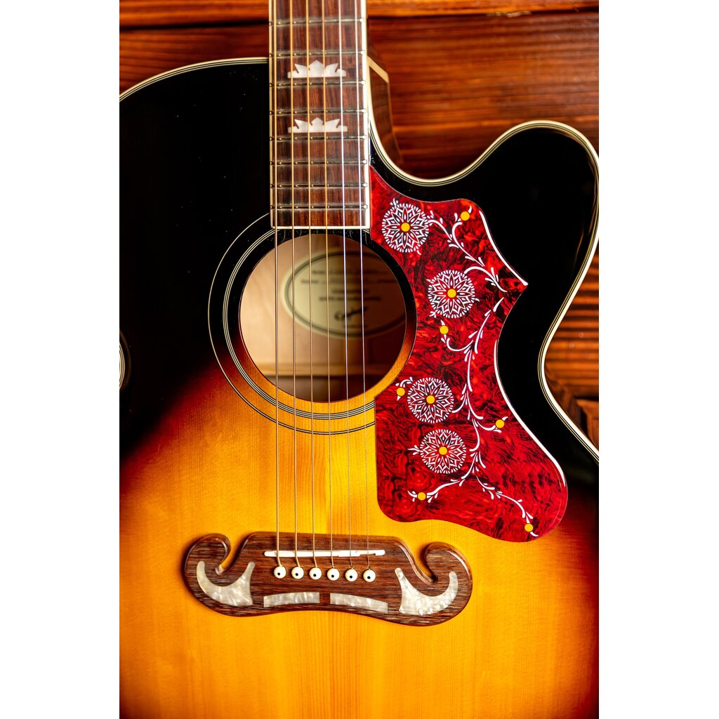 Epiphone Epiphone J-200 EC Studio Electric Acoustic Guitar, Vintage Sunburst (In-Store Pickup Only)