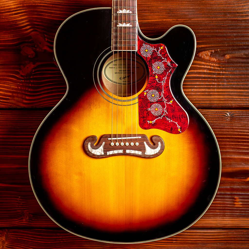 Epiphone Epiphone J-200 EC Studio Electric Acoustic Guitar, Vintage Sunburst (In-Store Pickup Only)