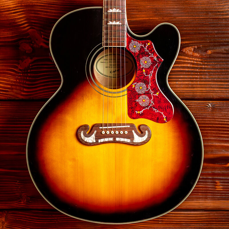 Epiphone Epiphone J-200 EC Studio Acoustic-Electric Guitar, Vintage Sunburst (In-Store Pickup Only)