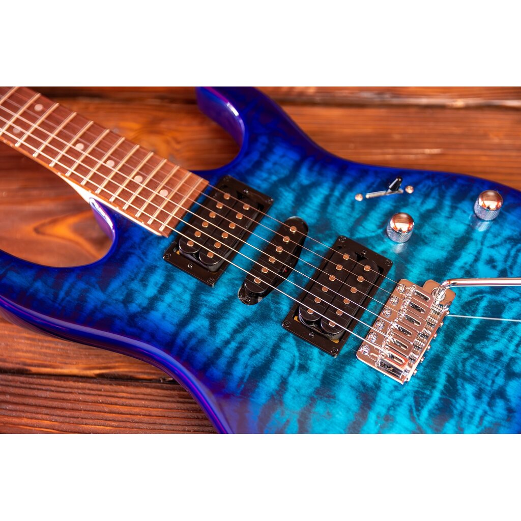 Ibanez Ibanez Gio GRX70QA Electric Guitar, Transparent Blue Burst