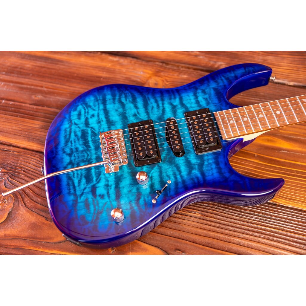 Ibanez Ibanez Gio GRX70QA Electric Guitar, Transparent Blue Burst