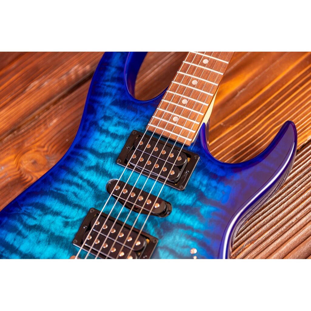 Ibanez Ibanez Gio GRX70QA Electric Guitar, Transparent Blue Burst