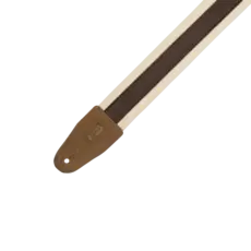 Levy's Levy's Cotton Combo Series Guitar Strap, Natural & Dark Brown