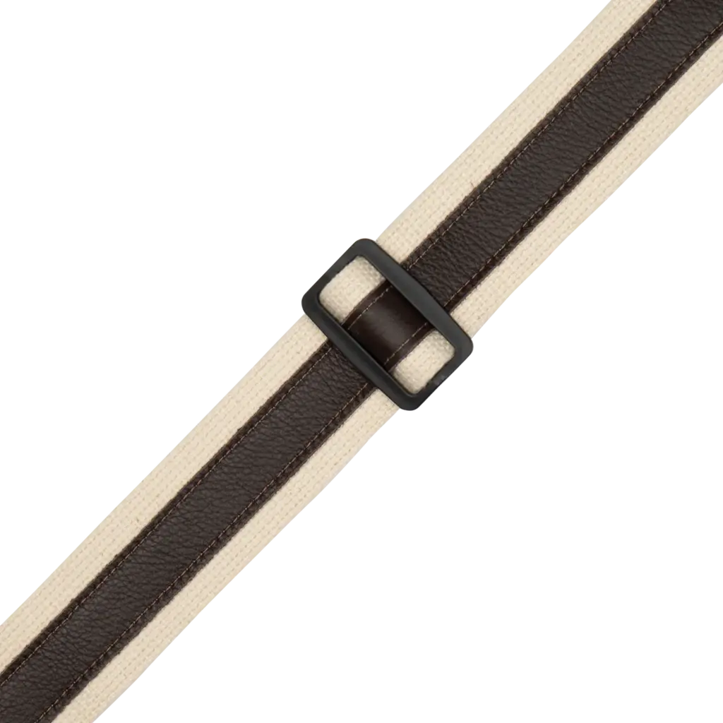 Levy's Levy's Cotton Combo Series Guitar Strap, Natural & Dark Brown