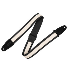 Levy's Levy's Cotton Combo Series Guitar Strap, Black & Cream