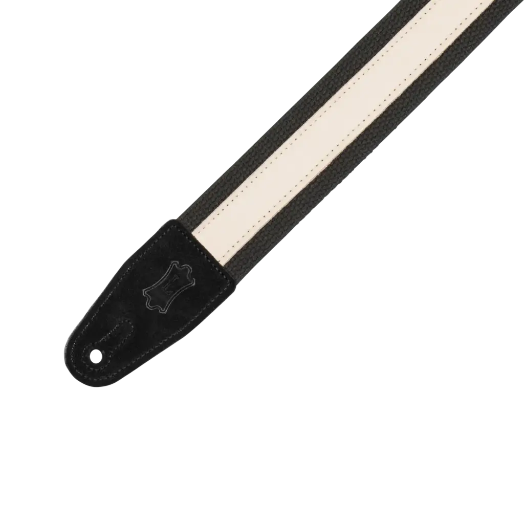 Levy's Levy's Cotton Combo Series Guitar Strap, Black & Cream