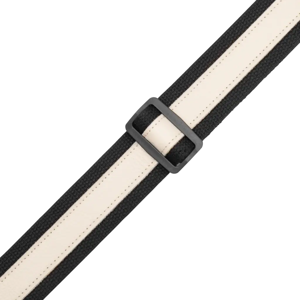 Levy's Levy's Cotton Combo Series Guitar Strap, Black & Cream