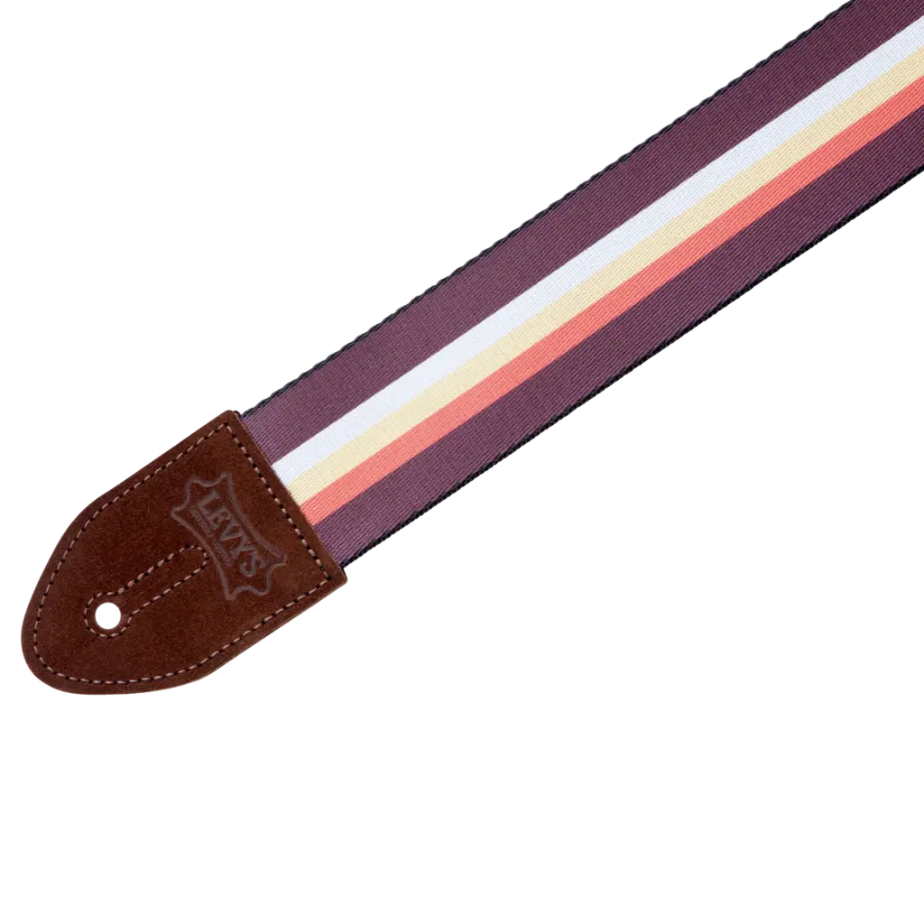 Levy's Levy's Suede Harmony Series Guitar Strap, 3 Bar Pattern