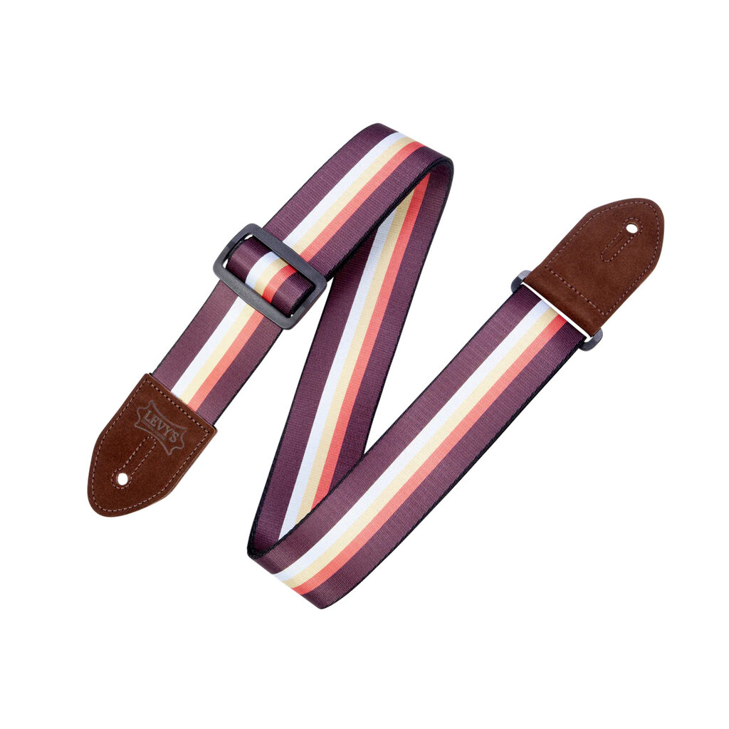 Levy's Levy's Suede Harmony Series Guitar Strap, 3 Bar Pattern
