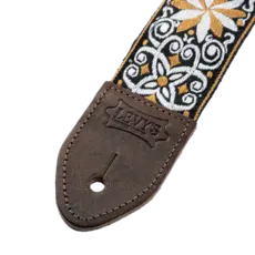 Levy's Levy's Vintage Hootenanny Series Guitar Strap, Yellow