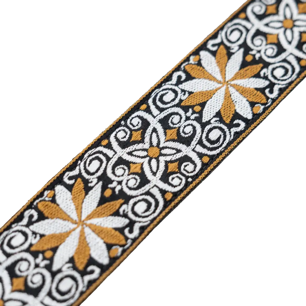 Levy's Levy's Vintage Hootenanny Series Guitar Strap, Yellow