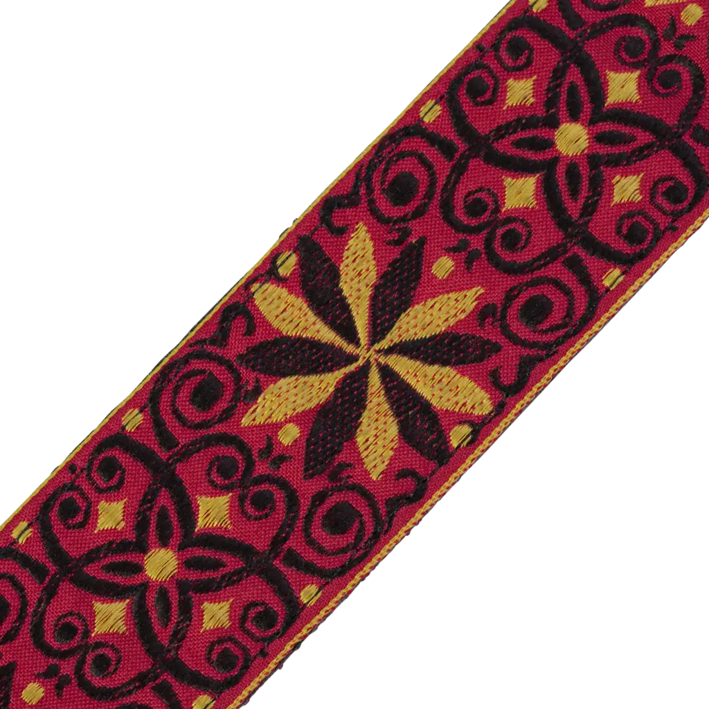 Levy's Levy's Vintage Hootenanny Series Guitar Strap, Red