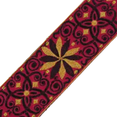Levy's Levy's Vintage Hootenanny Series Guitar Strap, Red