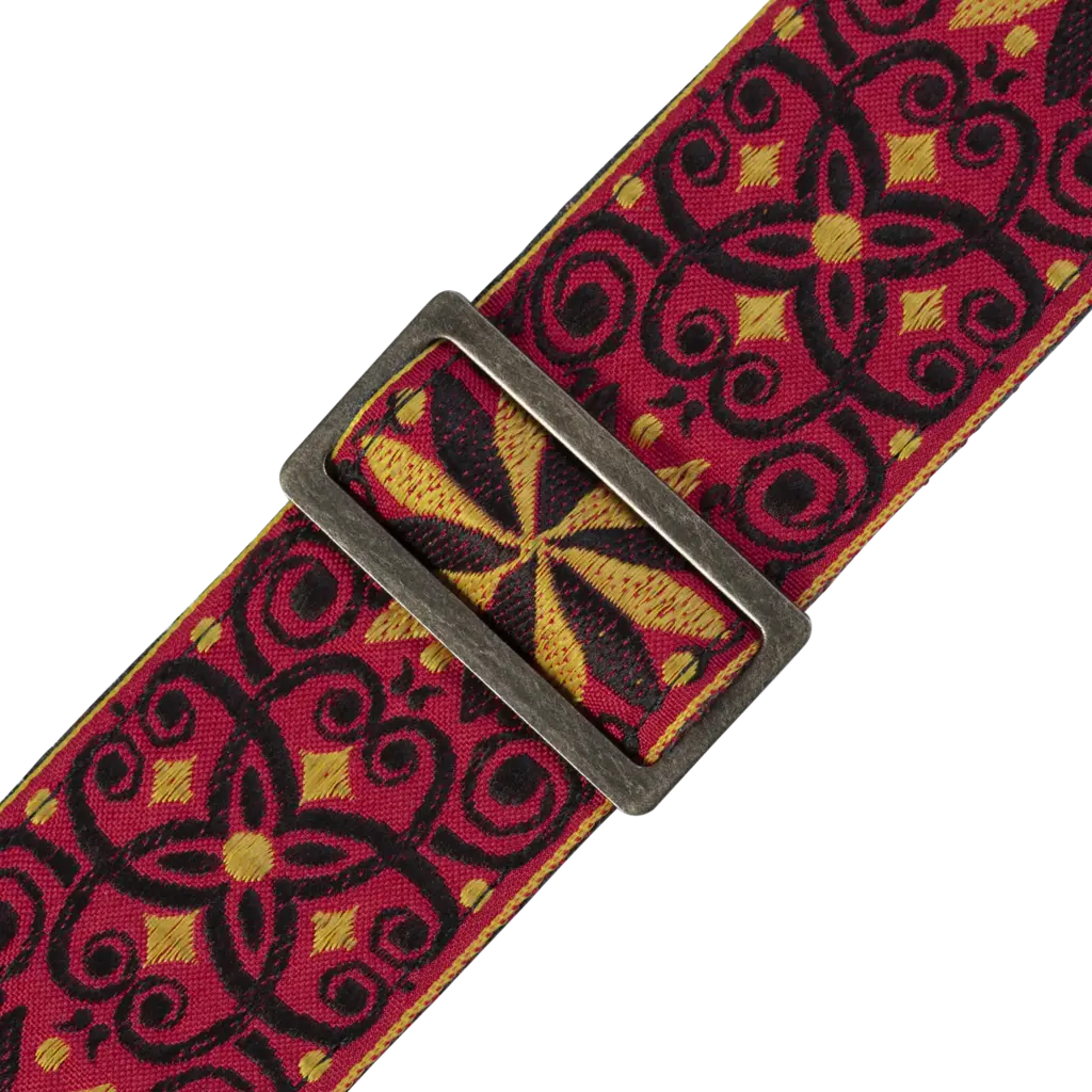 Levy's Levy's Vintage Hootenanny Series Guitar Strap, Red