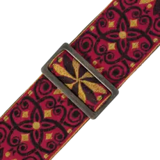 Levy's Levy's Vintage Hootenanny Series Guitar Strap, Red