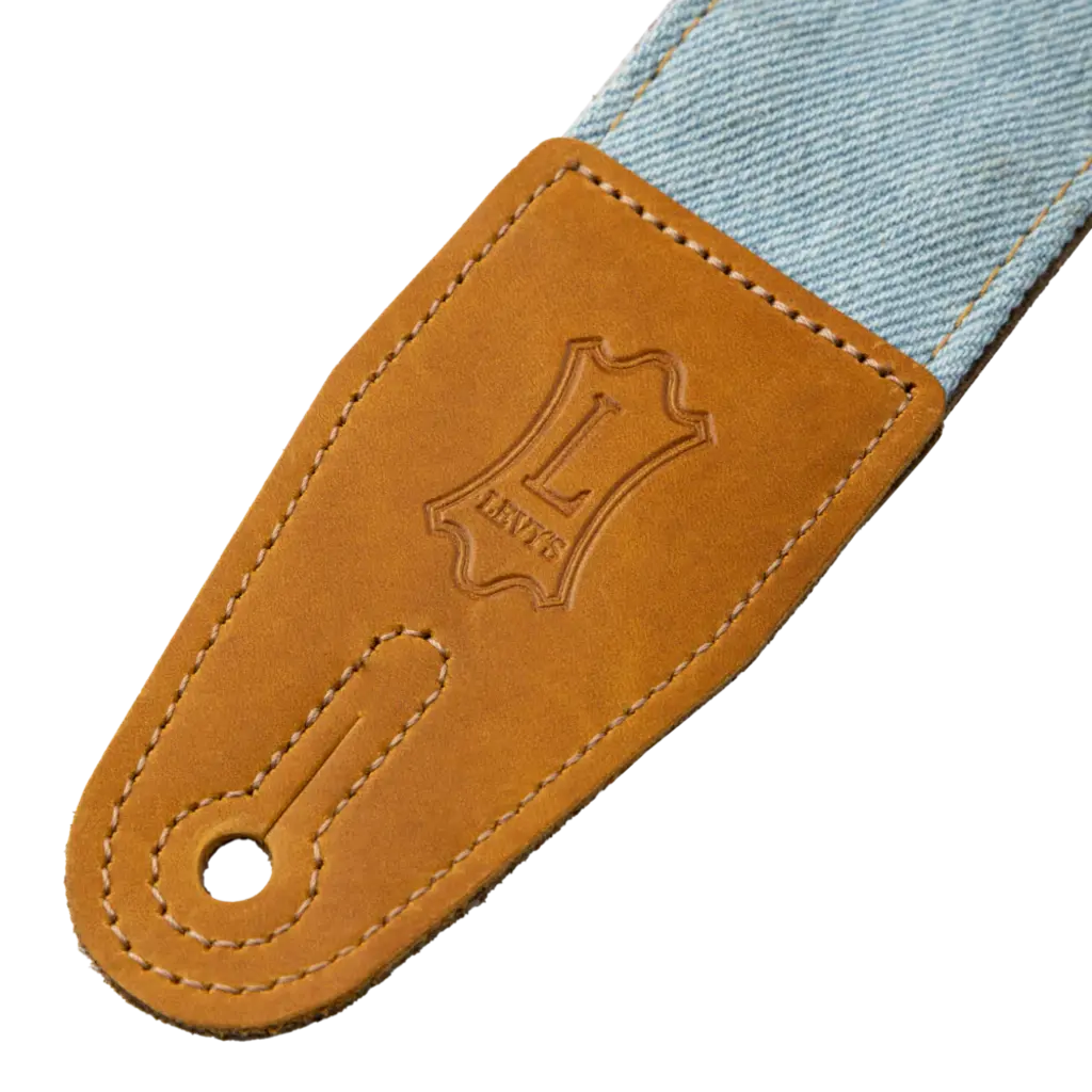 Levy's Levy's Denim Series Guitar Strap, Light Blue