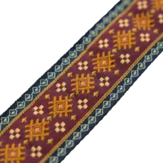 Levy's Levy's Original Hootenanny Series Guitar Strap, Red Aztec
